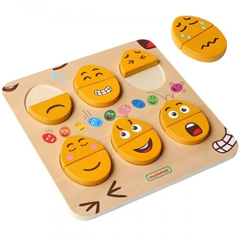 MASTERKIDZ Tablica do Nauki Emocji Drewniane Jajka jaki Humor? MASTERKIDZ Tablica do Nauki Emocji Drewniane Jajka jaki Humor?