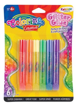 Colorino creative klej brokatowy rainbow 6 szt x 10,5 ml