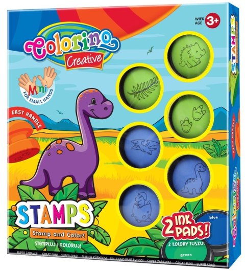 Colorino creative zestaw stempelków "dino" 6 sztuk Colorino creative zestaw stempelków "dino" 6 sztuk