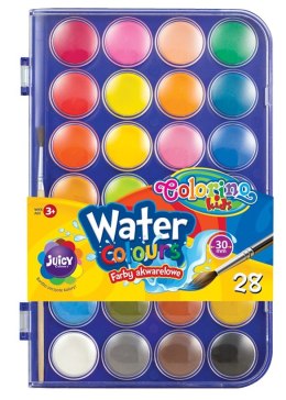 Colorino kids farby akwarelowe duża pastylka 28 kolorów