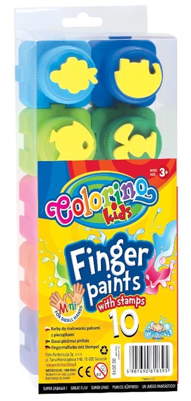 Colorino kids farby do malowania palcami 10 kolorów 20 ml Colorino kids farby do malowania palcami 10 kolorów 20 ml