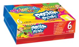 Colorino kids farby plakatowe 20 ml 6 kolorów neonowe