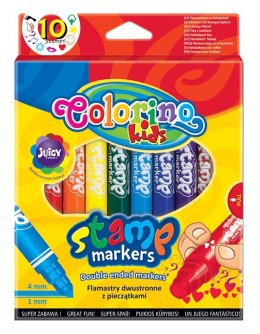 Colorino kids flamastry dwustronne pieczątki 10 kolorów pisaki mazaki