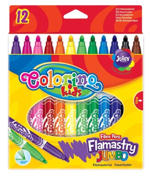 Colorino kids flamastry jumbo 12 kolorów mazaki Colorino kids flamastry jumbo 12 kolorów mazaki