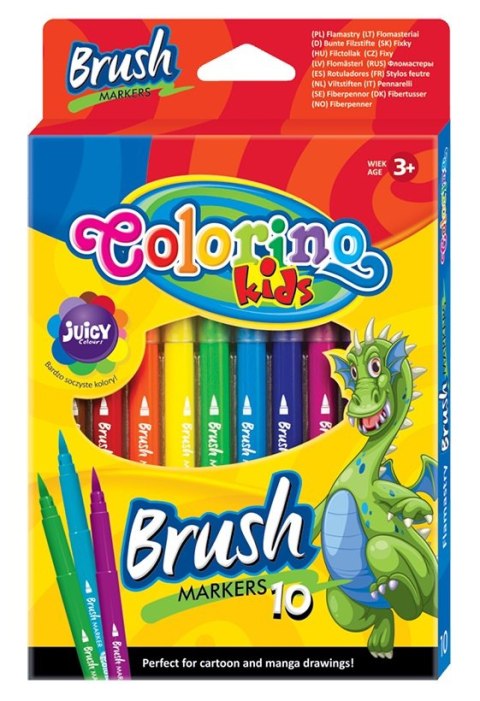 Colorino kids flamastry pędzelkowe 10 kolorów pisaki mazaki Colorino kids flamastry pędzelkowe 10 kolorów pisaki mazaki