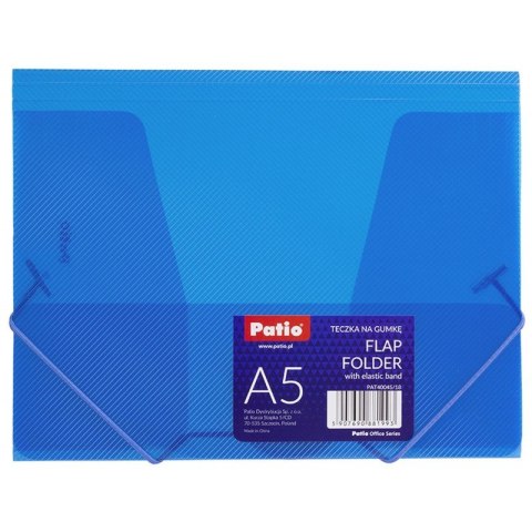 Teczka na gumkę a5 transparentna Niebieska Teczka na gumkę a5 transparentna Niebieska