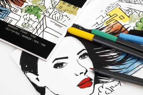 Blok do markerów, ART, 100g, A5, 25 ark, Happy Color