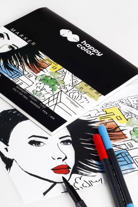 Blok do markerów, ART, 100g, A5, 25 ark, Happy Color