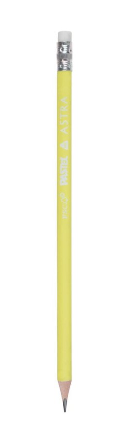 Ołówki grafitowe trójkątne pastelowe HB z miarką i gumką ASTRA PASTEL LINE