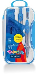 COLORINO - ZESTAW GEOMETRYCZNY - 10 ELEMENTÓW / 4 KOL. / W KASETCE -1 szt.