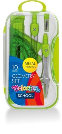 COLORINO - ZESTAW GEOMETRYCZNY - 10 ELEMENTÓW / 4 KOL. / W KASETCE -1 szt.