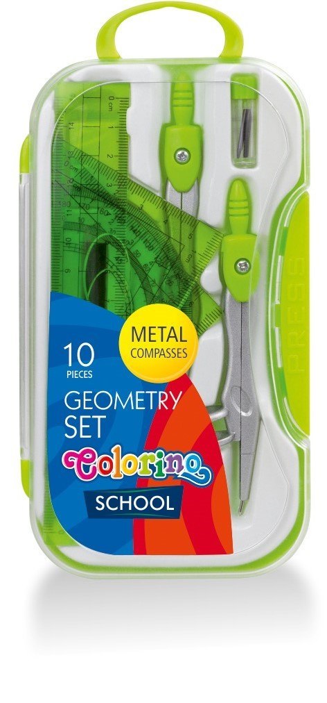 COLORINO - ZESTAW GEOMETRYCZNY - 10 ELEMENTÓW / 4 KOL. / W KASETCE -1 szt. COLORINO - ZESTAW GEOMETRYCZNY - 10 ELEMENTÓW / 4 KOL. / W KASETCE -1 szt.