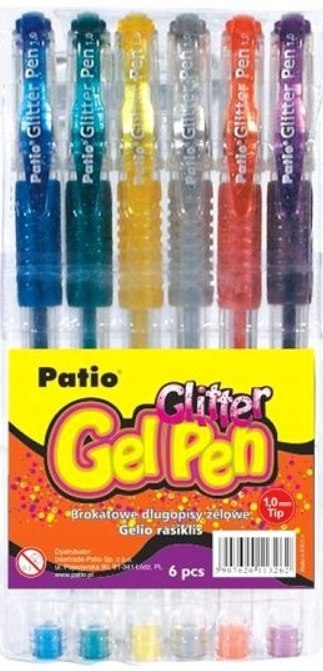 GLITTER GEL PEN 6 KOL - MIX KOLORÓW W ETUI GLITTER GEL PEN 6 KOL - MIX KOLORÓW W ETUI
